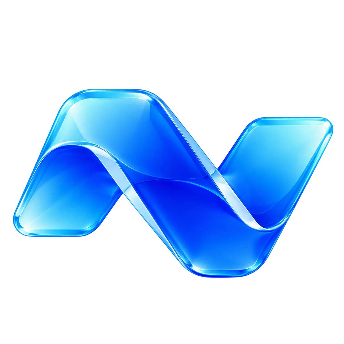 NOVARONG blue liquid glass symbol